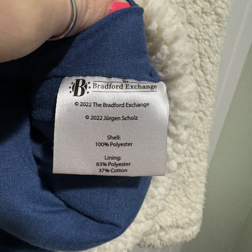 Bradford Exchange Jurgen Scholz Purr-fectly Cozy Cats Sherpa Sweatshirt Size 1X - Picture 6 of 8
